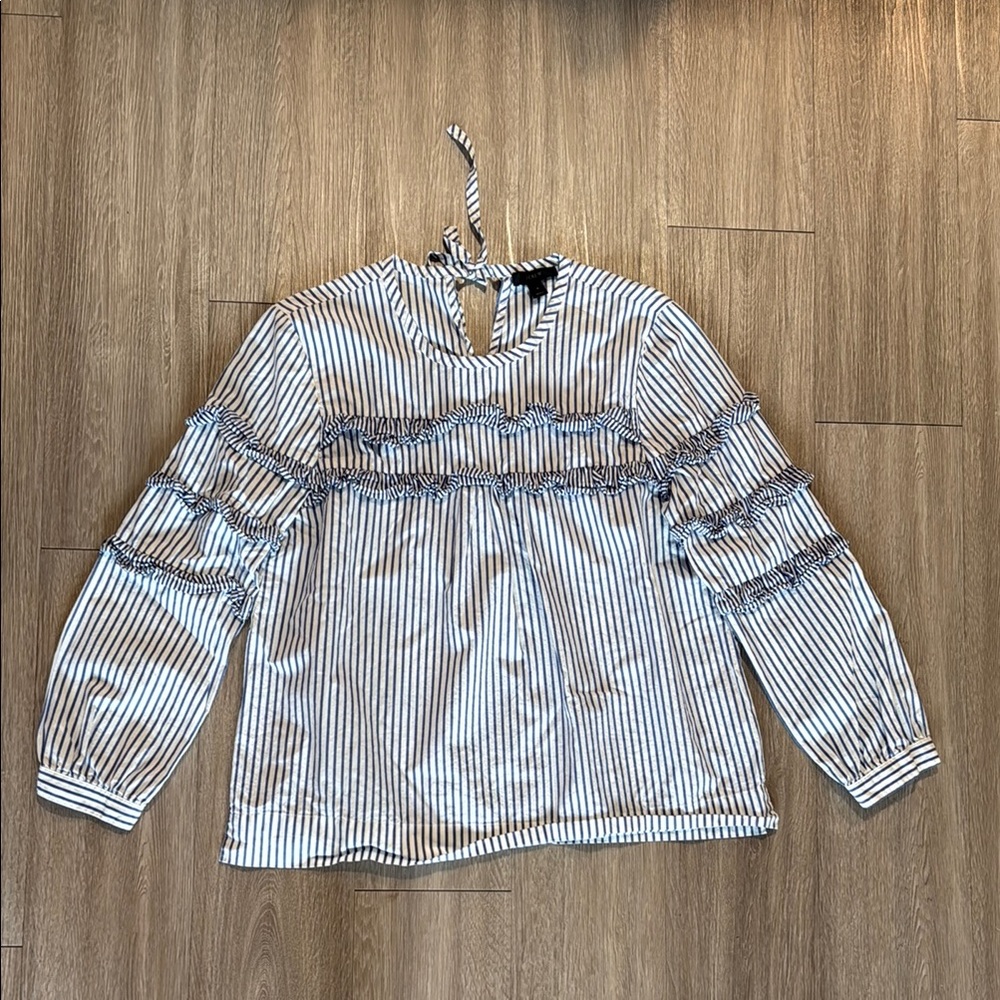 J.Crew Striped Long Sleeve Women's Top size 8